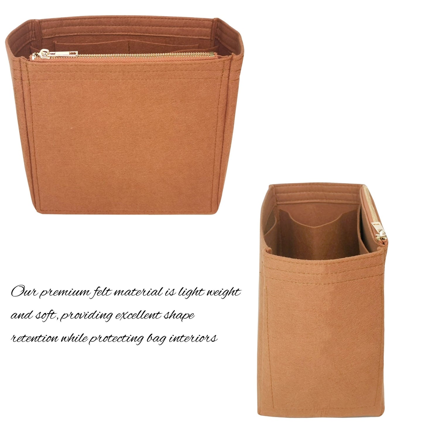 Bag Insert for (Madewell, Essential Bucket Tote) Organizer of Felt Fabric