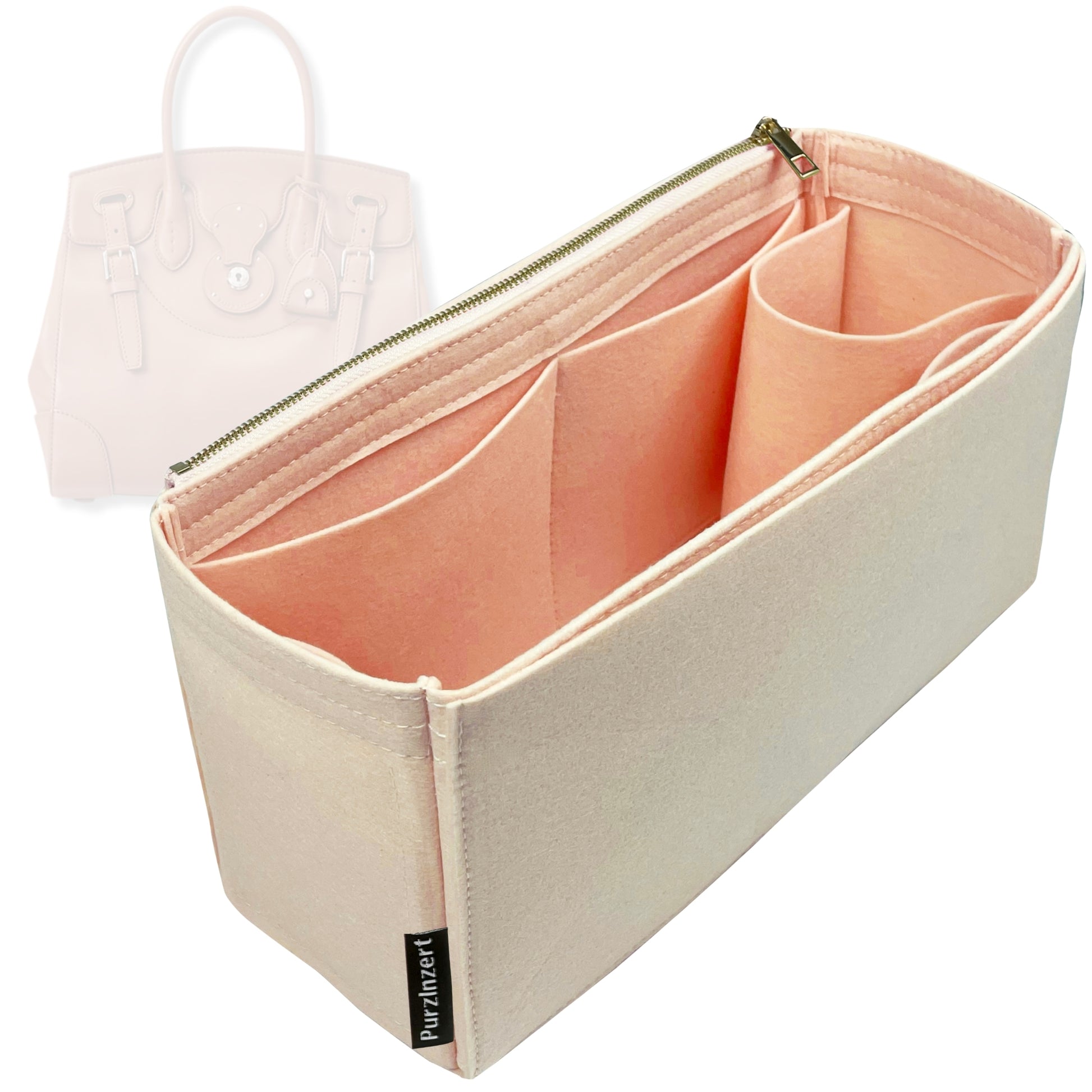 Bag Insert for (Ralph Lauren, Soft Ricky 27) Organizer Tote Purse Organiser Liner Shaper [Premium Felt Material]