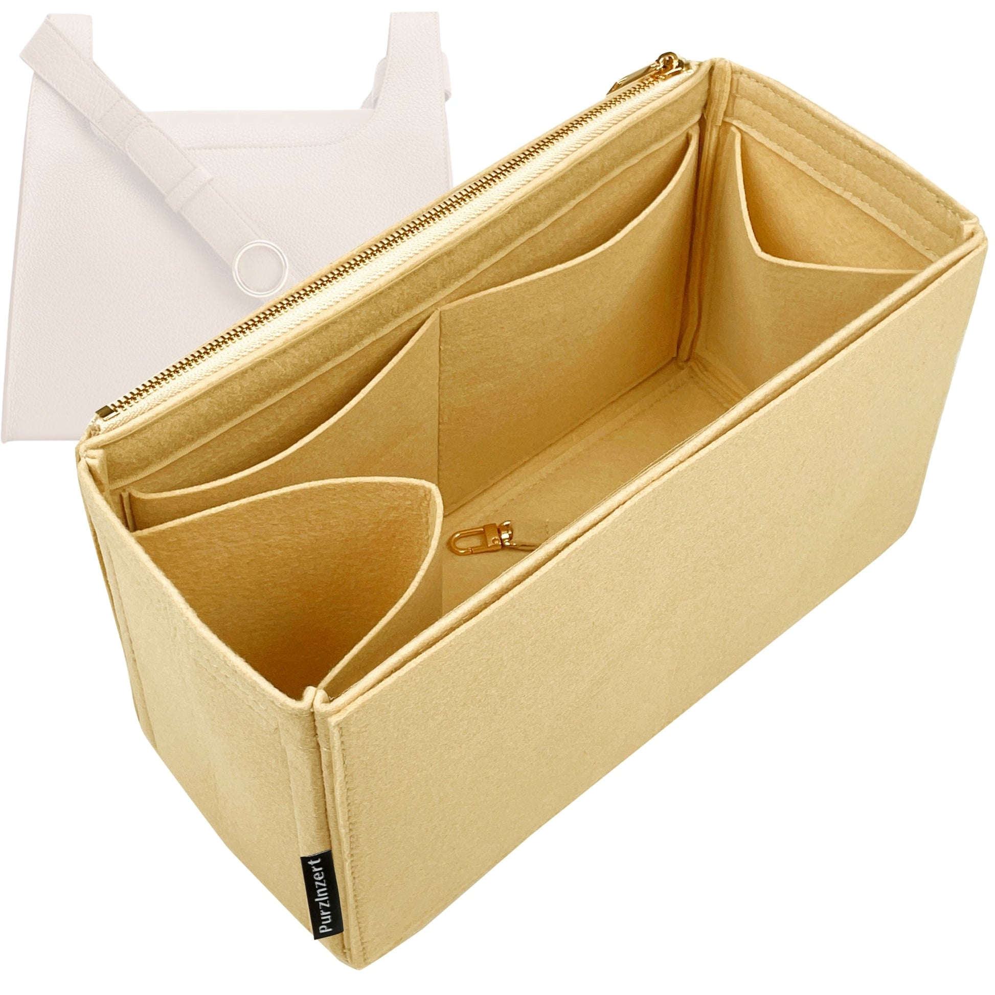 Bag Insert for (Cuyana, Double Loop Bag) Organizer Tote Purse Organiser Liner Shaper [Premium Felt Material]