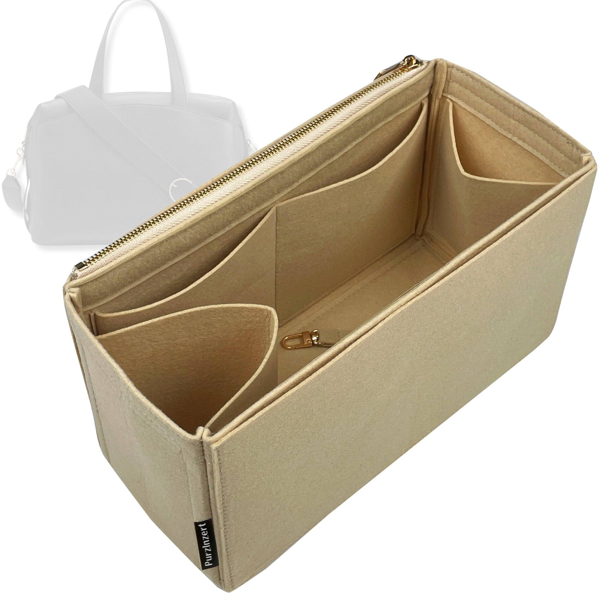 Bag Insert for (Cuyana, Overnight Bag) Organizer Tote Purse Organiser Liner Shaper [Premium Felt Material]