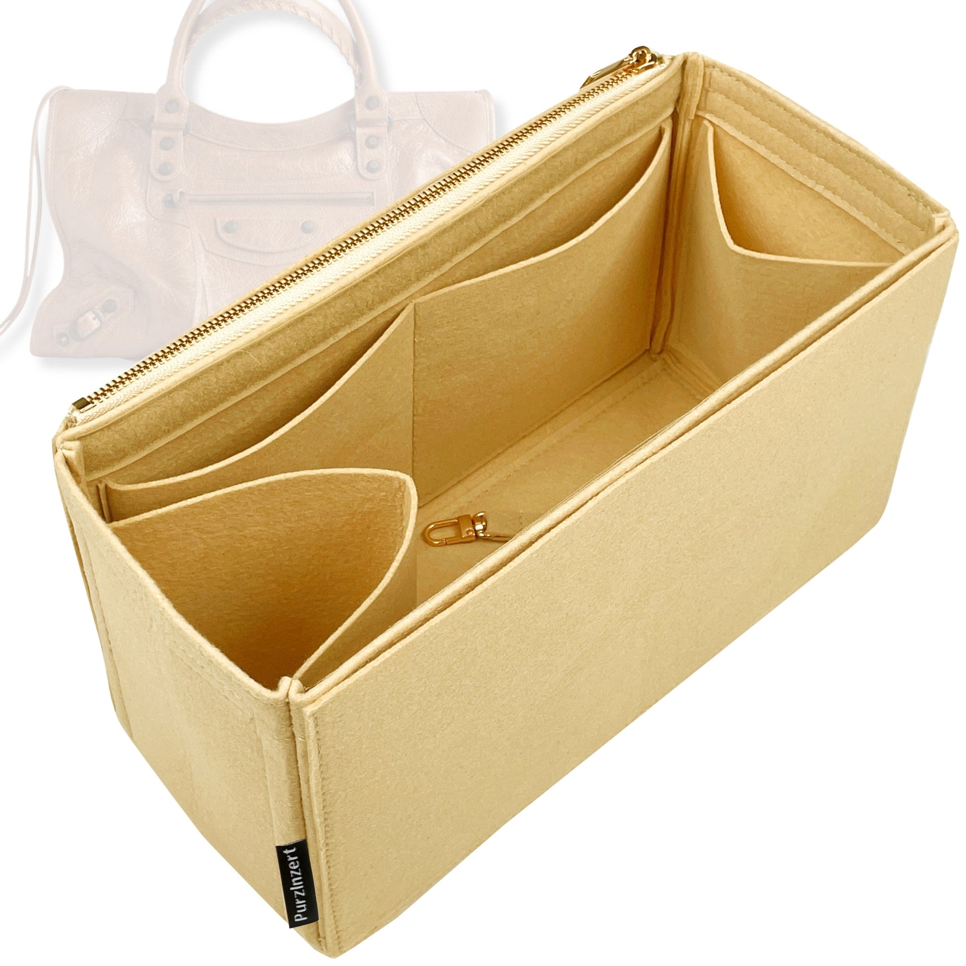 Bag Insert for (Balenciaga, Le City Large) Organizer Tote Purse Organiser Liner Shaper [Premium Felt Material]