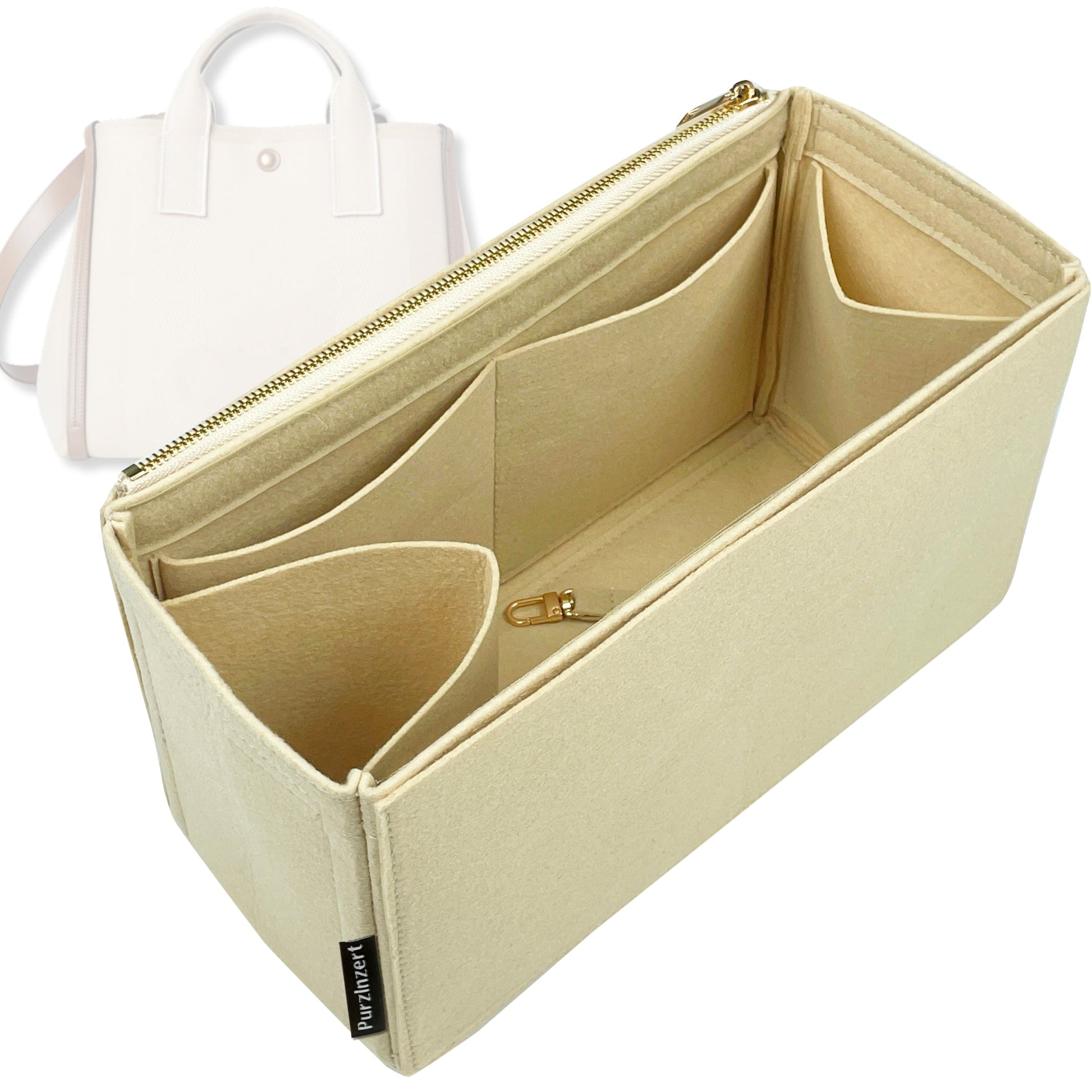 Bag Insert for (Chloe, Carry Tote 40cm) Organizer Tote Purse Organiser Liner Shaper [Premium Felt Material]