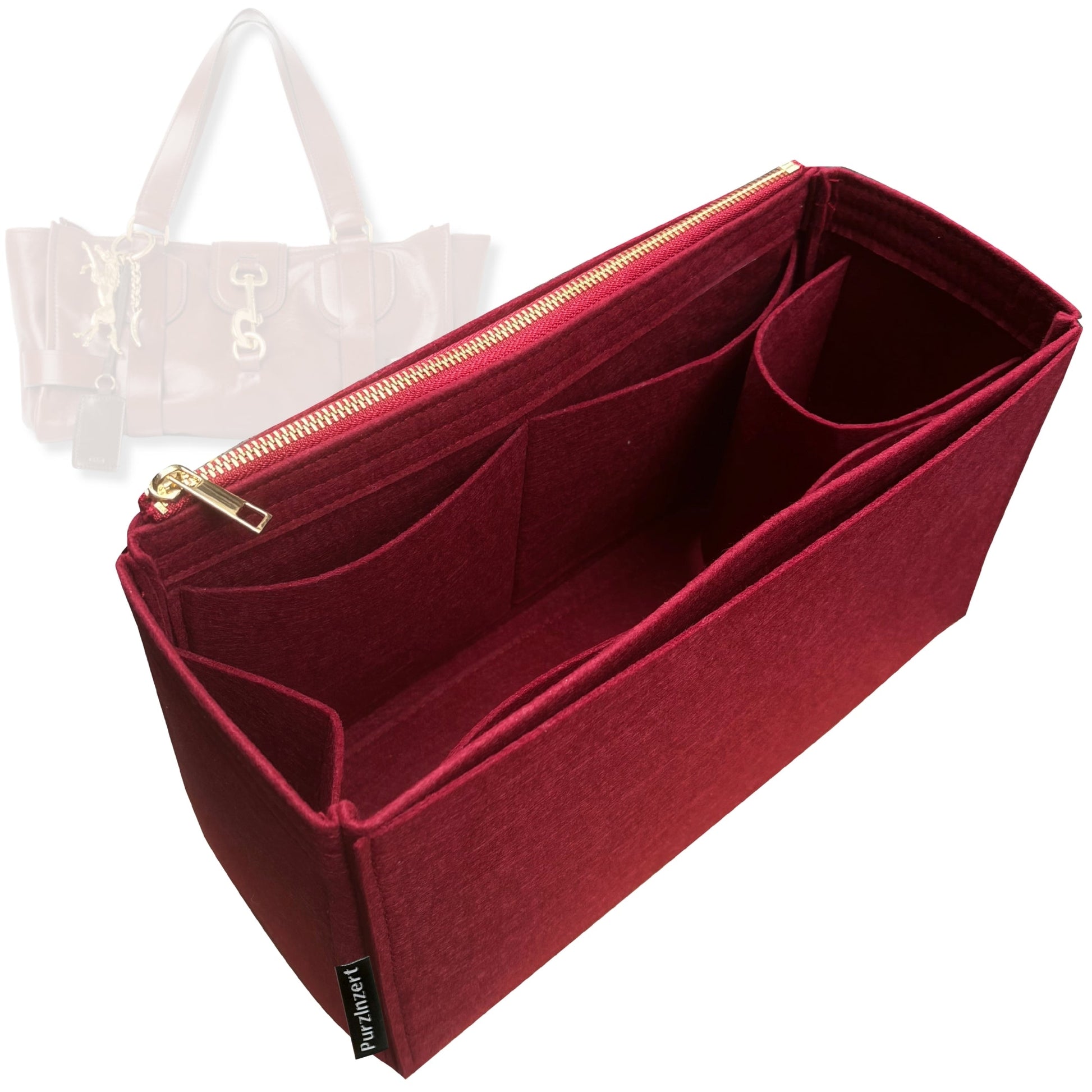 Bag Insert for (Chloe, Kerala 25) Organizer Tote Purse Organiser Liner Shaper [Premium Felt Material]