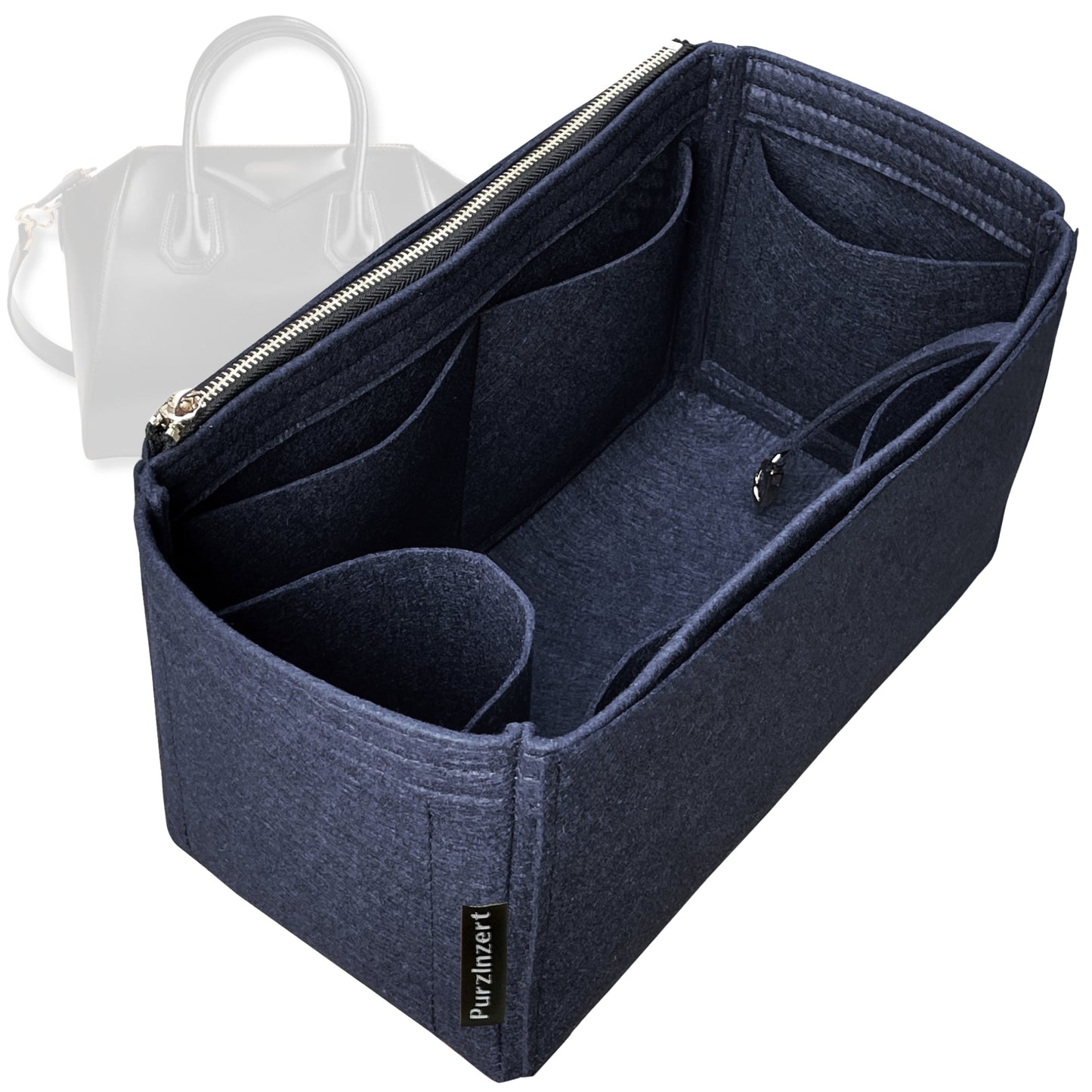 Bag Insert for (Givenchy, Small Antigona) Organizer Tote Purse Organiser Liner Shaper [Premium Felt Material]
