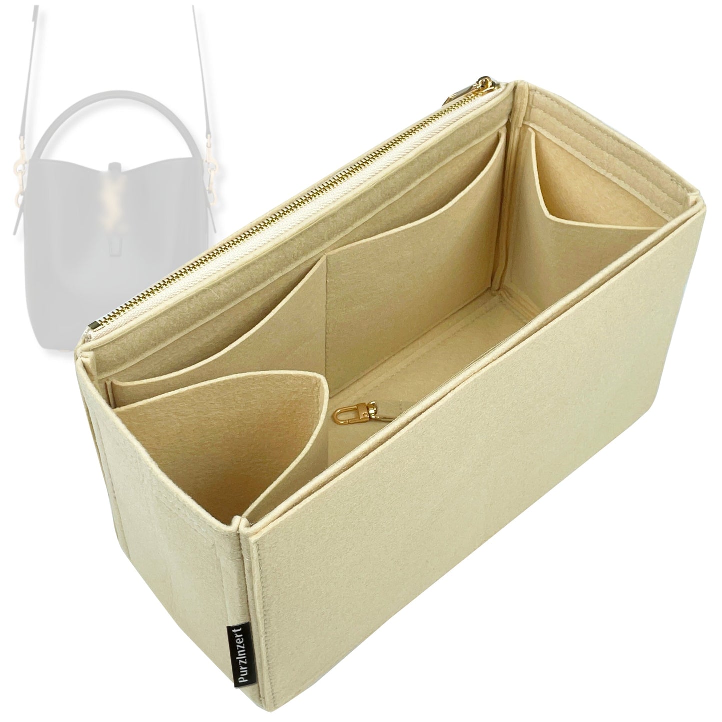 Bag Insert for (Saint Laurent (YSL), LE 37 Small) Organizer Tote Purse Organiser Liner Shaper [Premium Felt Material]