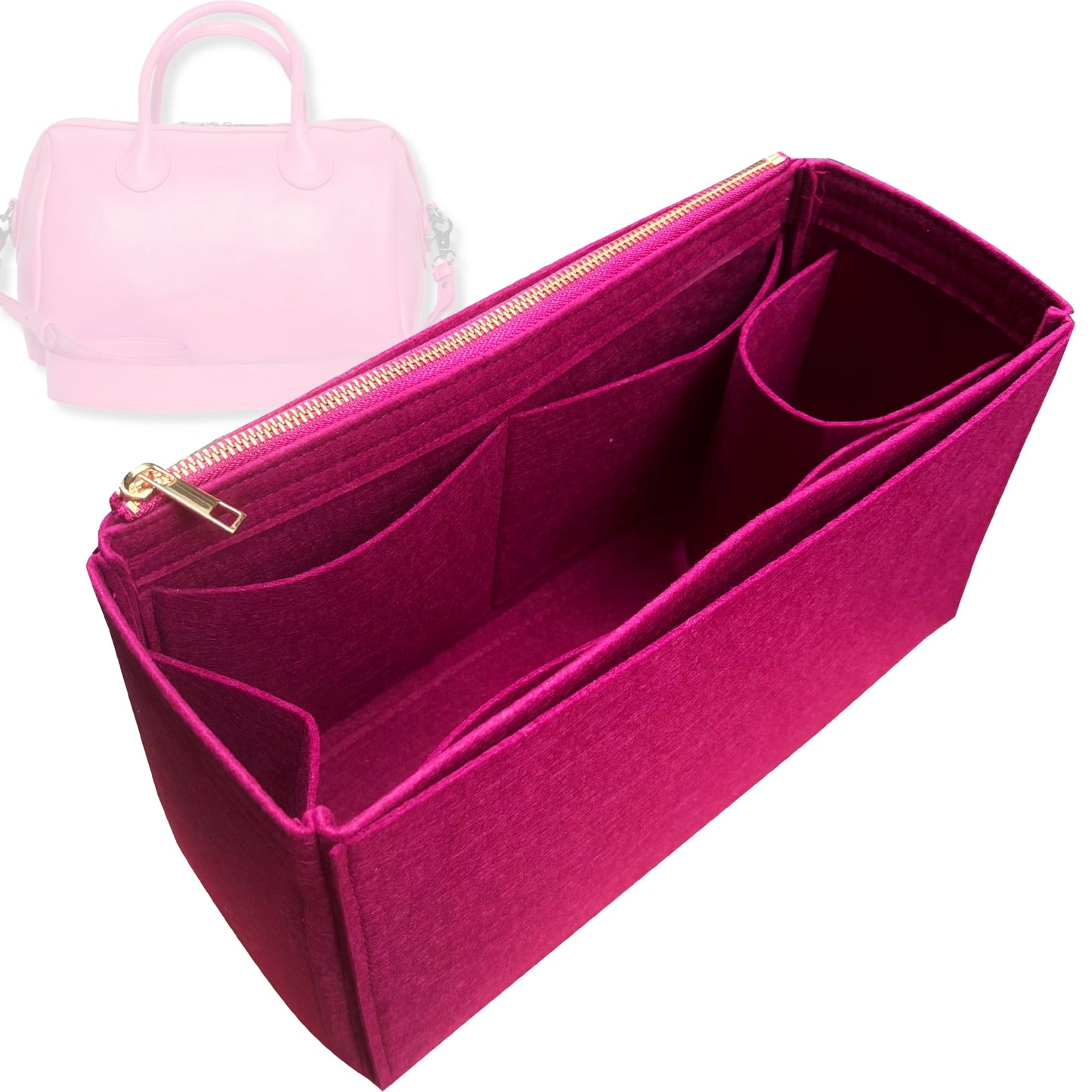 Bag Insert for (Beck Bags, Baby Hayes Bag) Organizer Tote Purse Organiser Liner Shaper [Premium Felt Material]