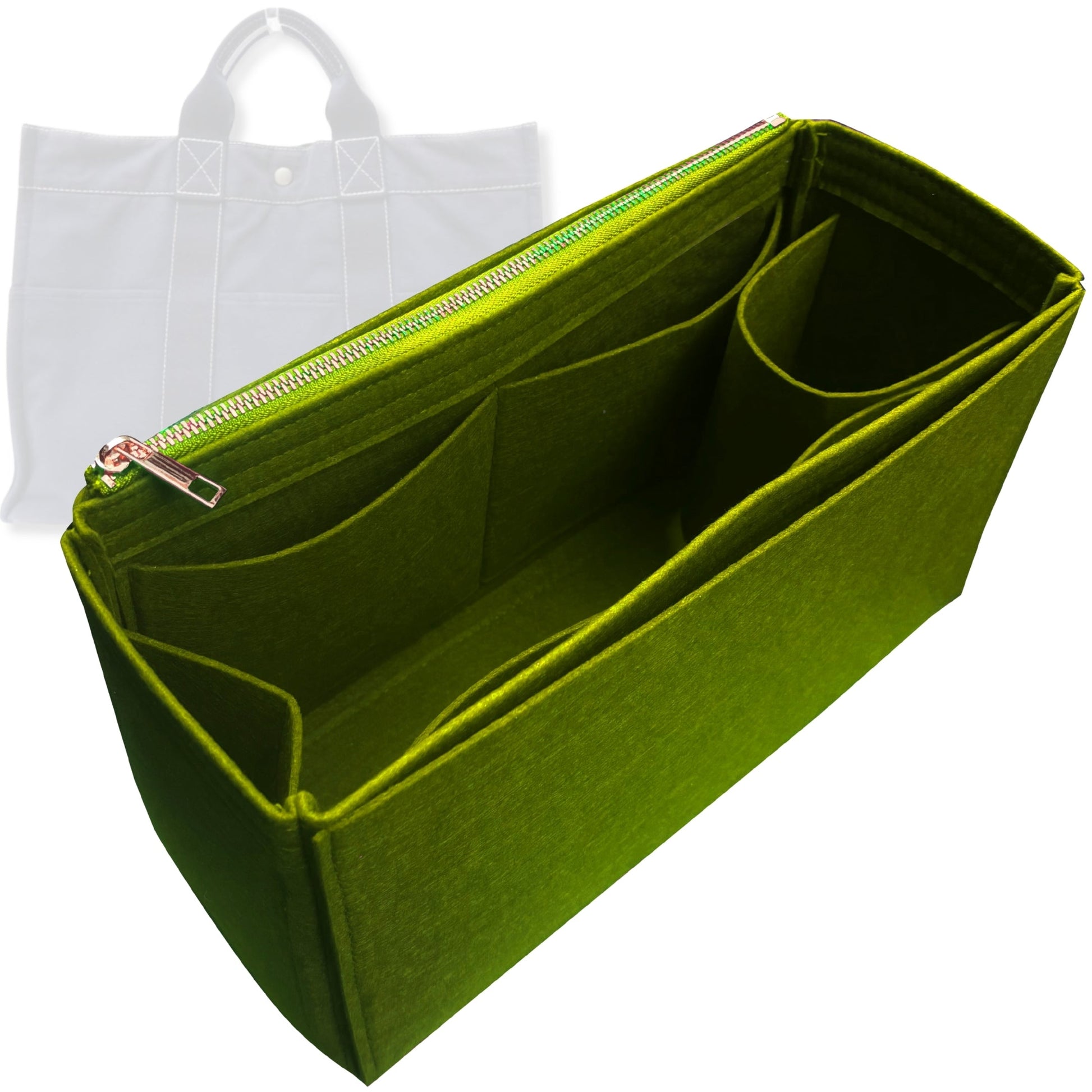 Bag Insert for (Hermes, Sac Deauville MM) Organizer Tote Purse Organiser Liner Shaper [Premium Felt Material]
