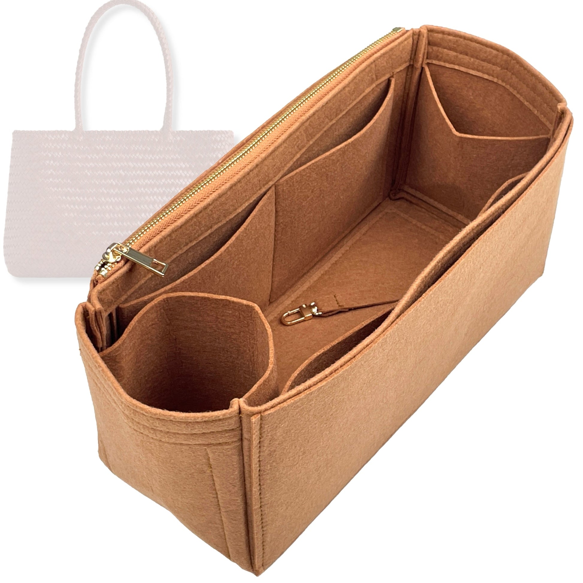 Bag Insert for (Madewell, The Handwoven Leather Tote) Organizer Tote Purse Organiser Liner Shaper [Premium Felt Material]
