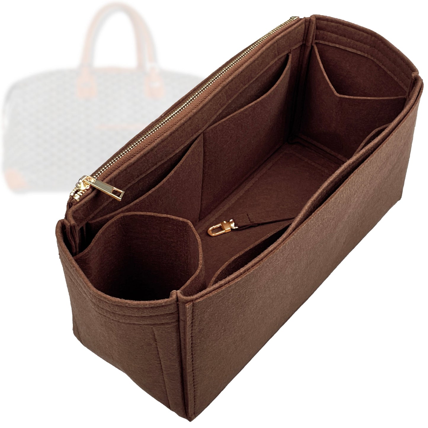 Bag Insert for (Goyard, Goyardine Boeing Duffle Bag 55) Organizer Tote Purse Organiser Liner Shaper [Premium Felt Material]