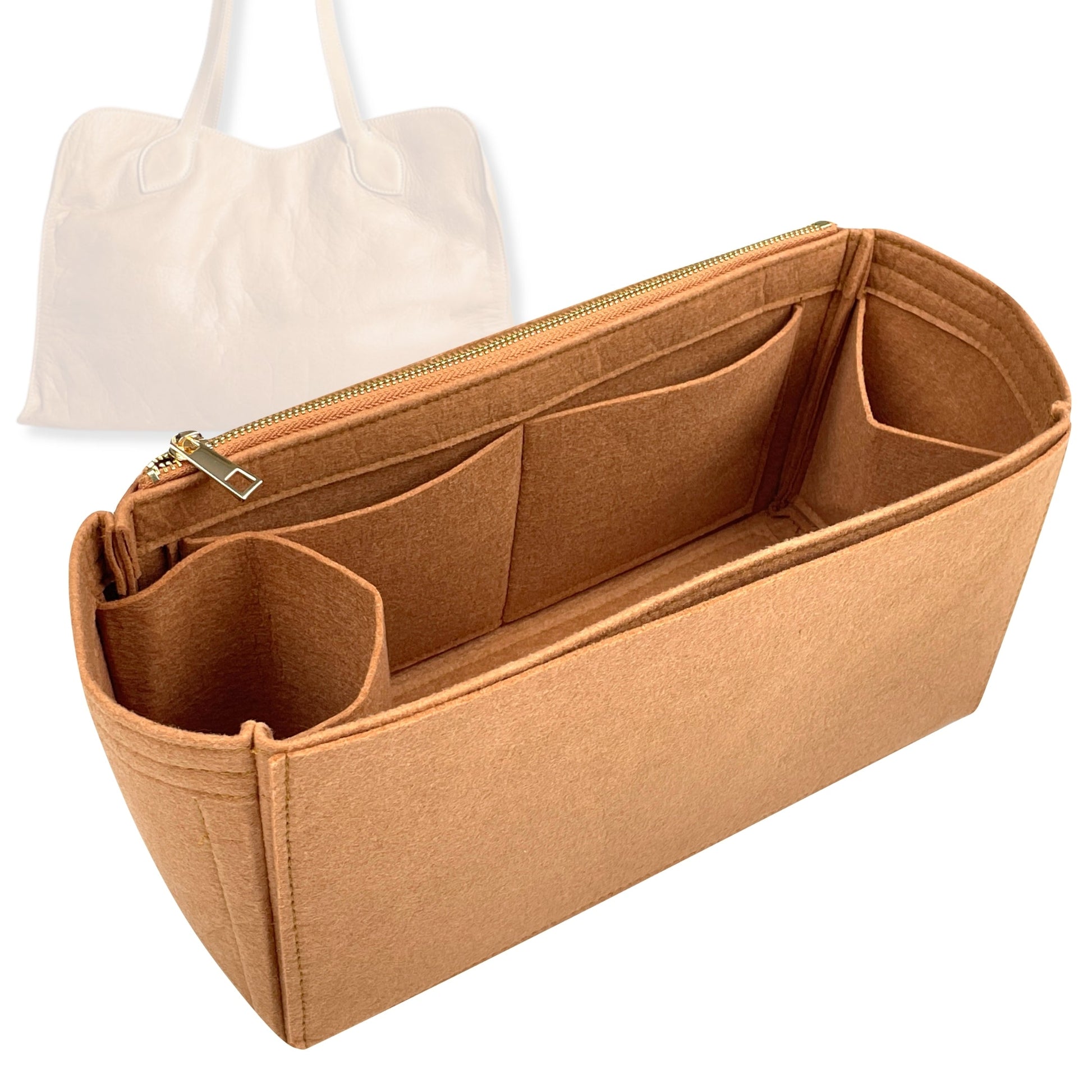 Bag Insert for (Parker Thatch, Jack - Heritage Broken-In Leather) Organizer Tote Purse Organiser Liner Shaper [Premium Felt Material]