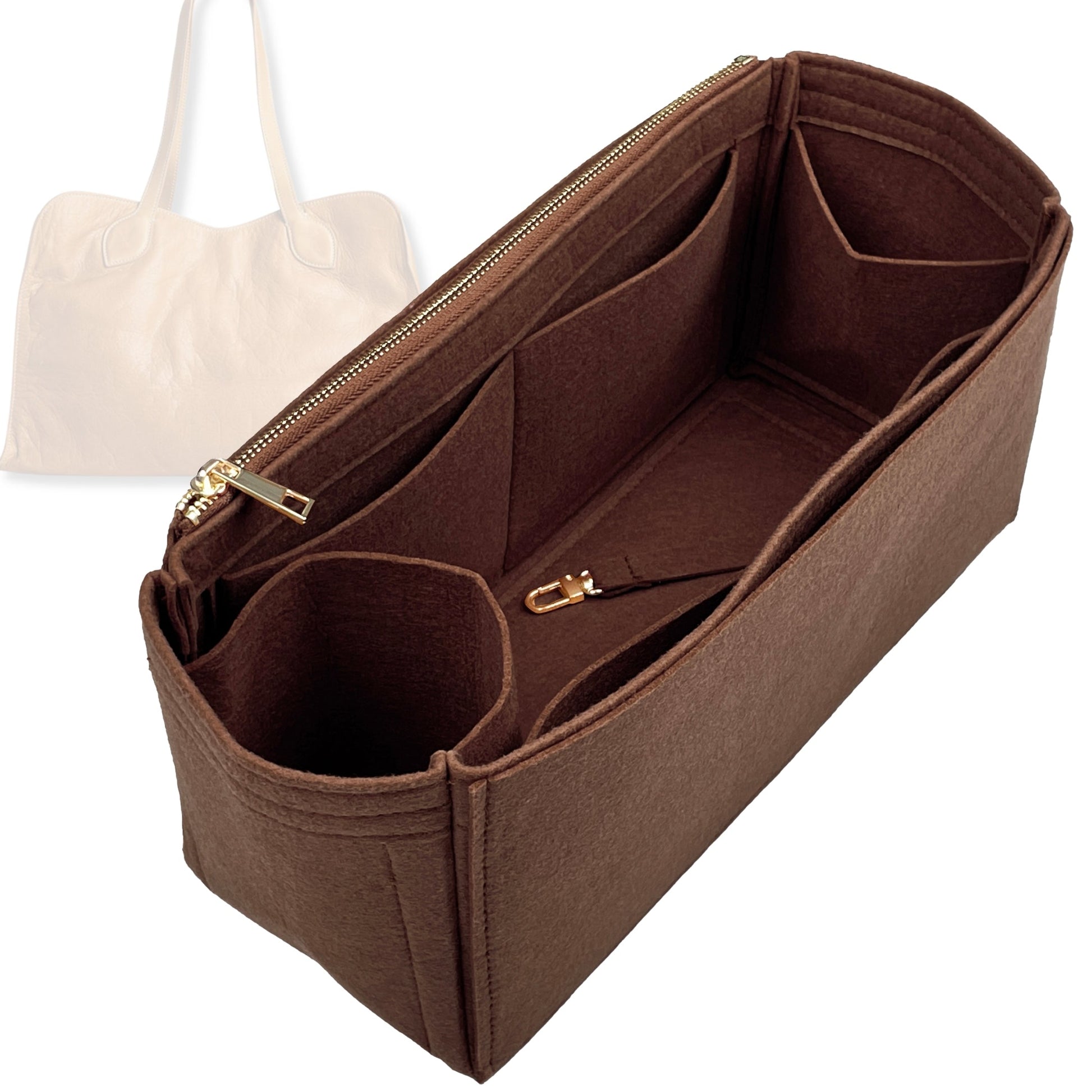 Bag Insert for (Parker Thatch, Medium Jack - Heritage Broken-In Leather) Organizer Tote Purse Organiser Liner Shaper [Premium Felt Material]