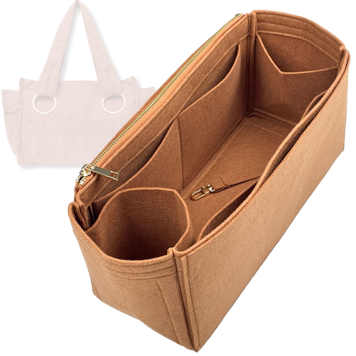 Bag Insert for (Chloe, Plage tote bag) Organizer Tote Purse Organiser Liner Shaper [Premium Felt Material]