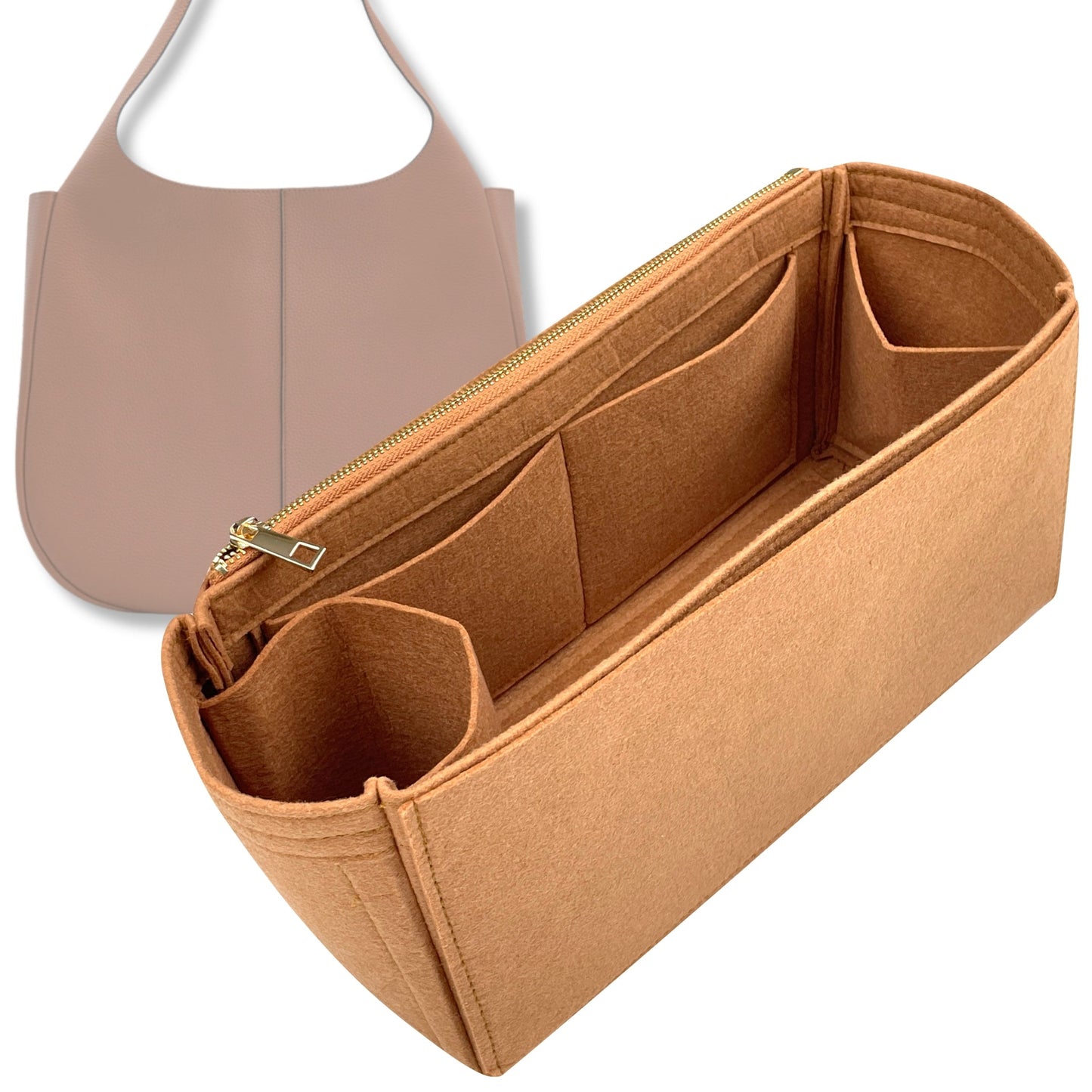 Bag Insert for (Oroton, Emilia Large Tote) Organizer Tote Purse Organiser Liner Shaper [Premium Felt Material]