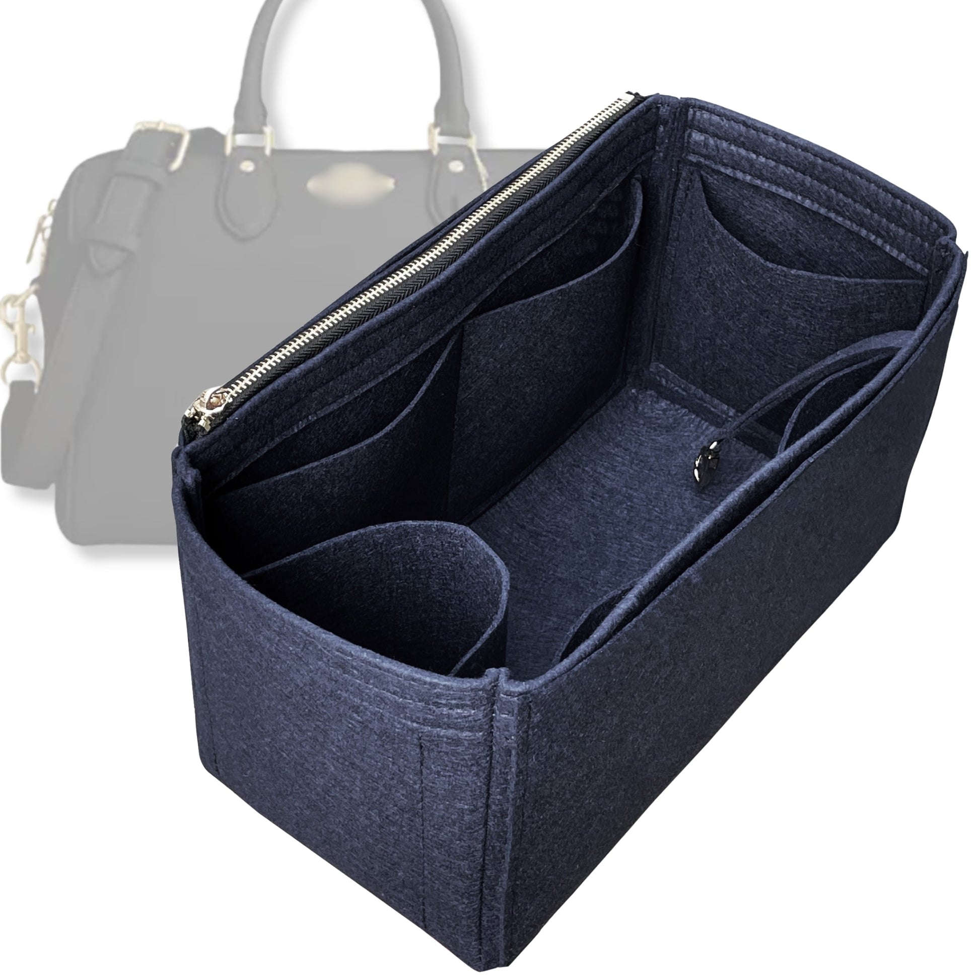Bag Insert for (Coach, Rowan Large Satchel) Organizer Tote Purse Organiser Liner Shaper [Premium Felt Material]