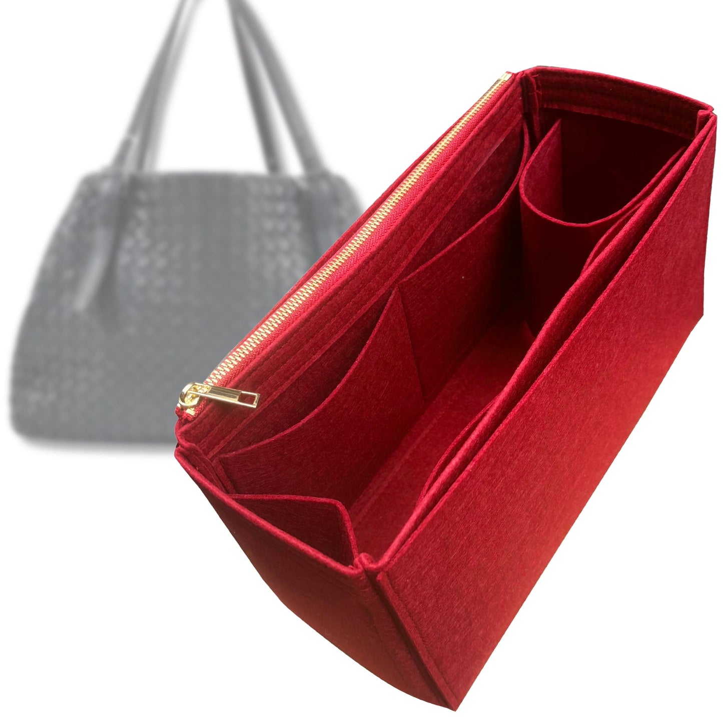 Bag Insert for (Bottega Veneta, Large Nappa Intrecciato Cesta tote bag) Organizer Tote Purse Organiser Liner Shaper [Premium Felt Material]