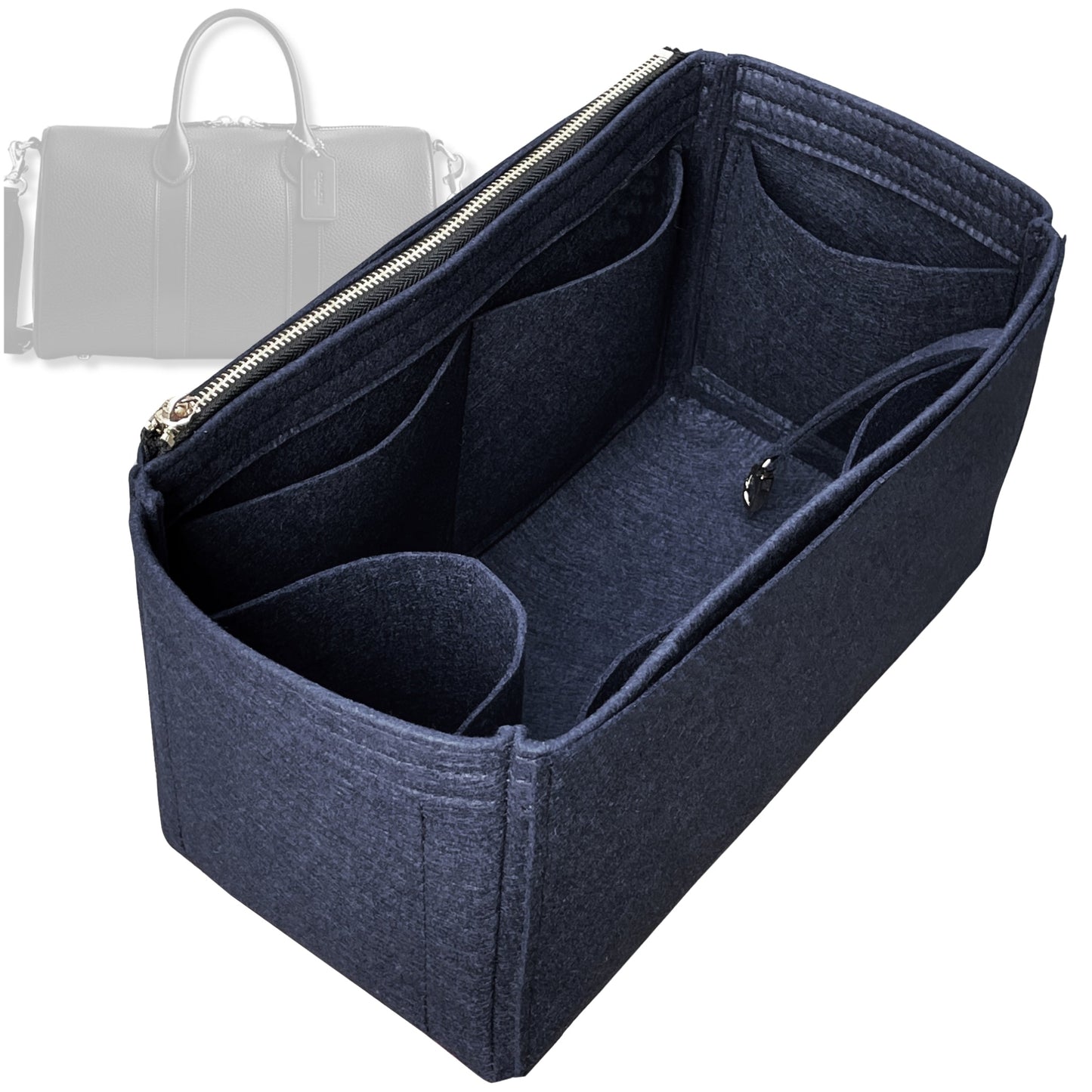 Bag Insert for (Coach, COMPASS BAG 25) Organizer Tote Purse Organiser Liner Shaper [Premium Felt Material]
