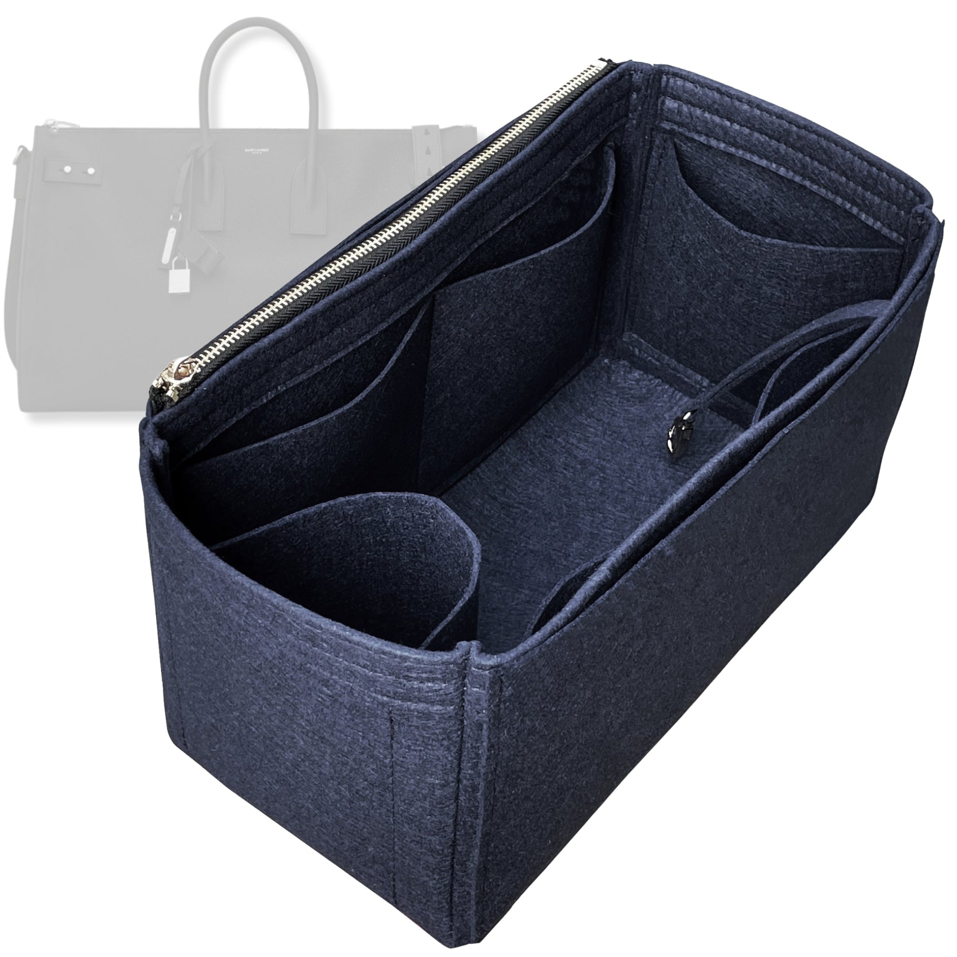 Bag Insert for (Saint Laurent (YSL), sac de jour 48h duffle bag) Organizer Tote Purse Organiser Liner Shaper [Premium Felt Material]