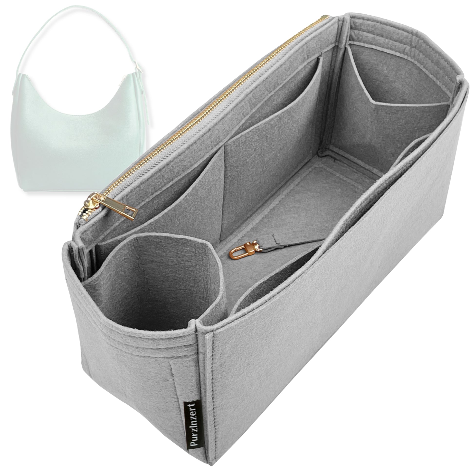 Bag Insert for (Portland Leather Goods, Medium Aspen Shoulder Bag) Organizer Tote Purse Organiser Liner Shaper [Premium Felt Material]