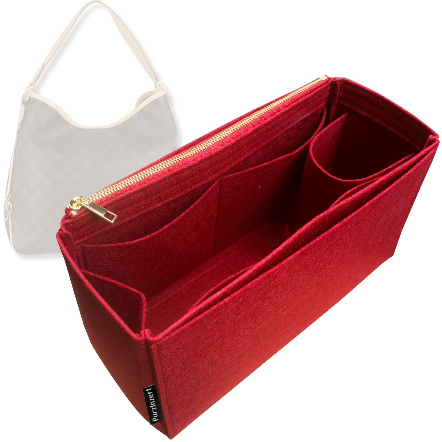 Bag Insert for (LV, Delightful GM (Large)) Organizer Tote Purse Organiser Liner Shaper [Premium Felt Material]