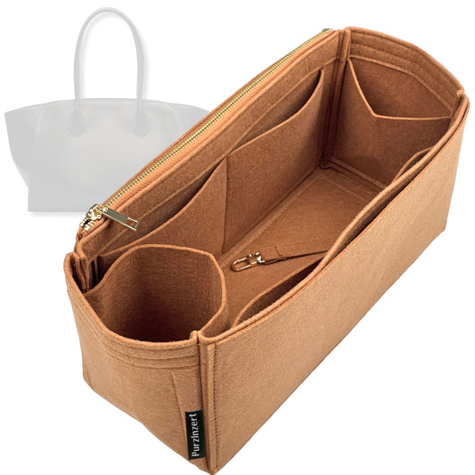 Bag Insert for (The Row, Marlo 17 Bag in Leather) Organizer Tote Purse Organiser Liner Shaper [Premium Felt Material]