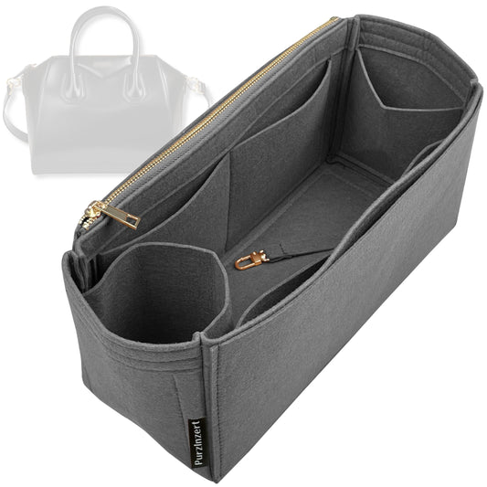 Bag Insert for (Givenchy, Mini Antigona) Organizer Tote Purse Organiser Liner Shaper [Premium Felt Material]