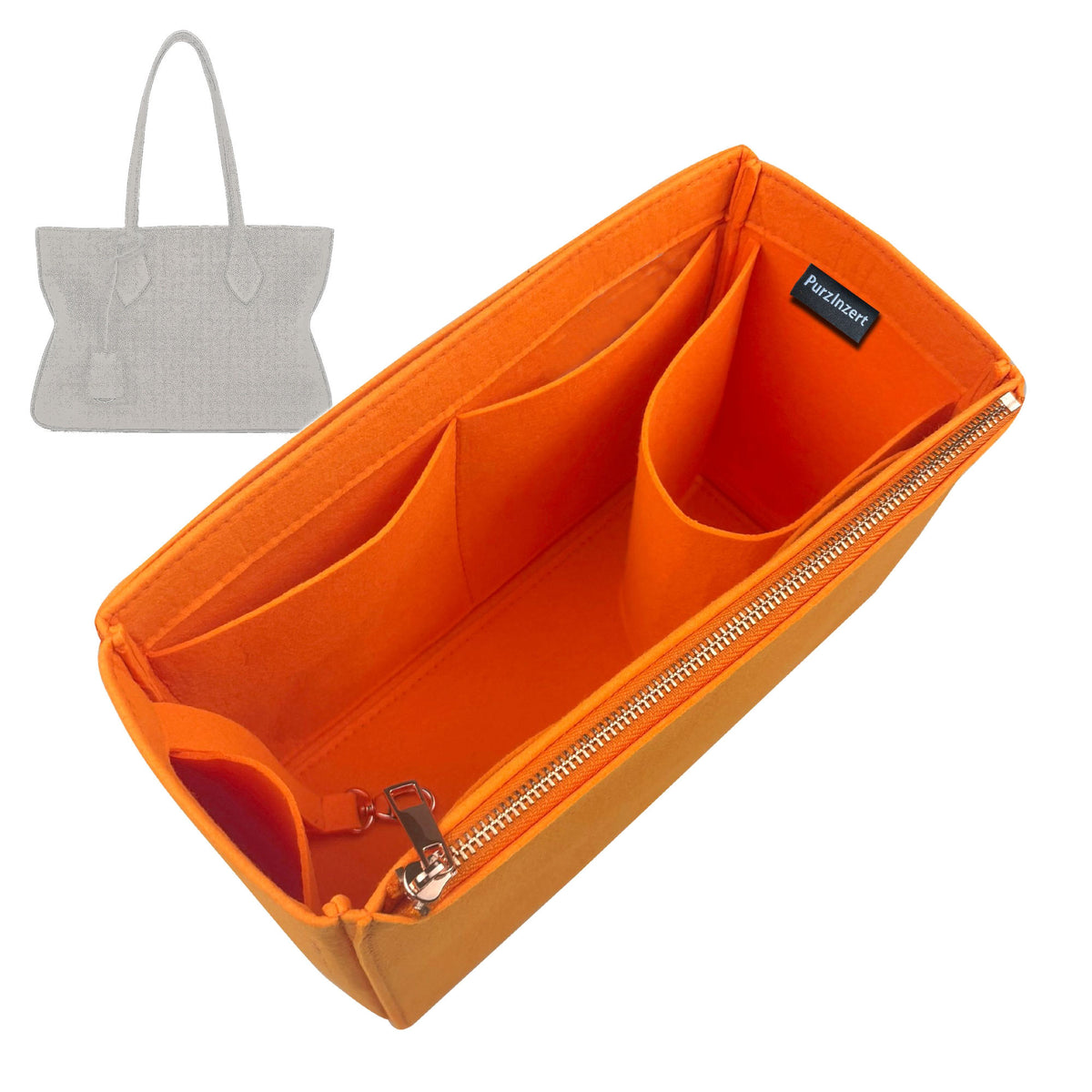 Bag Insert for (Ferragamo, Star-shaped tote bag (M)) Organizer Tote Purse Organiser Liner Shaper [Premium Felt Material]