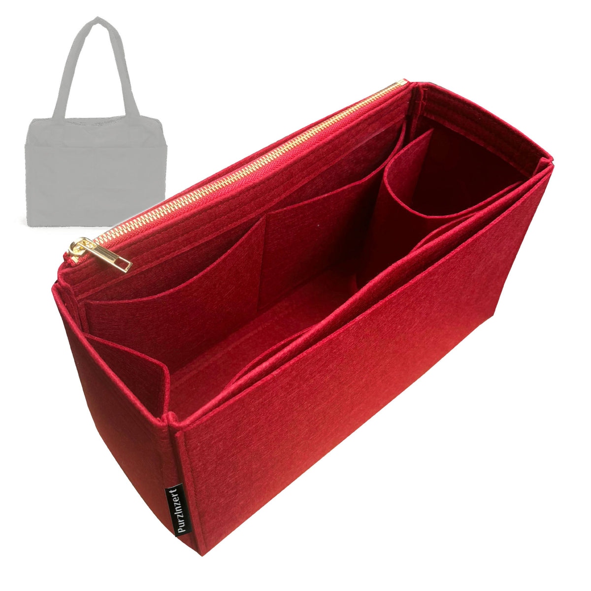Bag Insert for (Baggu, Small Cloud Carry-On) Organizer Tote Purse Organiser Liner Shaper [Premium Felt Material]
