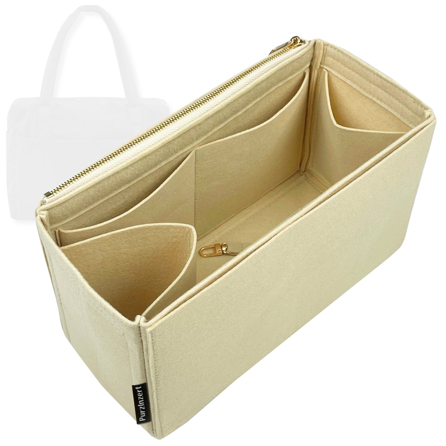 Bag Insert for (Baggu, Small Cloud Carry-On) Organizer Tote Purse Organiser Liner Shaper [Premium Felt Material]