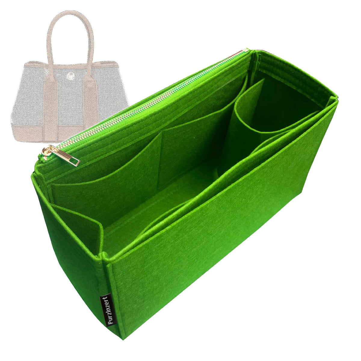 Bag Insert for (Hermes, Garden Party 23) Organizer Tote Purse Organiser Liner Shaper [Premium Felt Material]