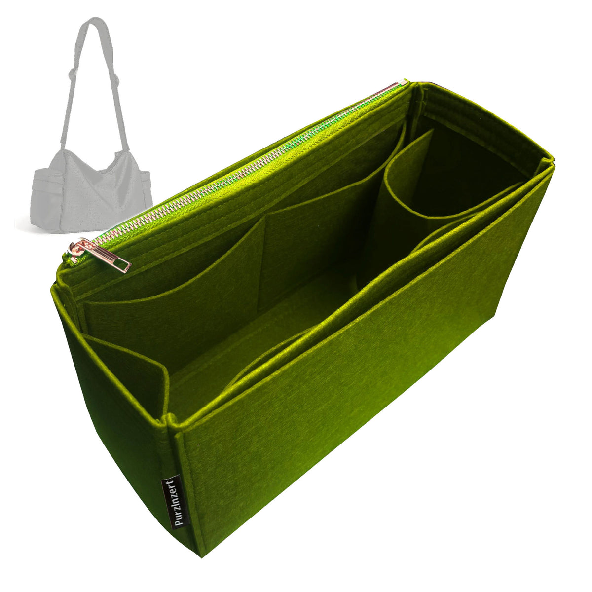 Bag Insert for (Balenciaga, Men Explorer Multipocket Weekender Small) Organizer Tote Purse Organiser Liner Shaper [Premium Felt Material]