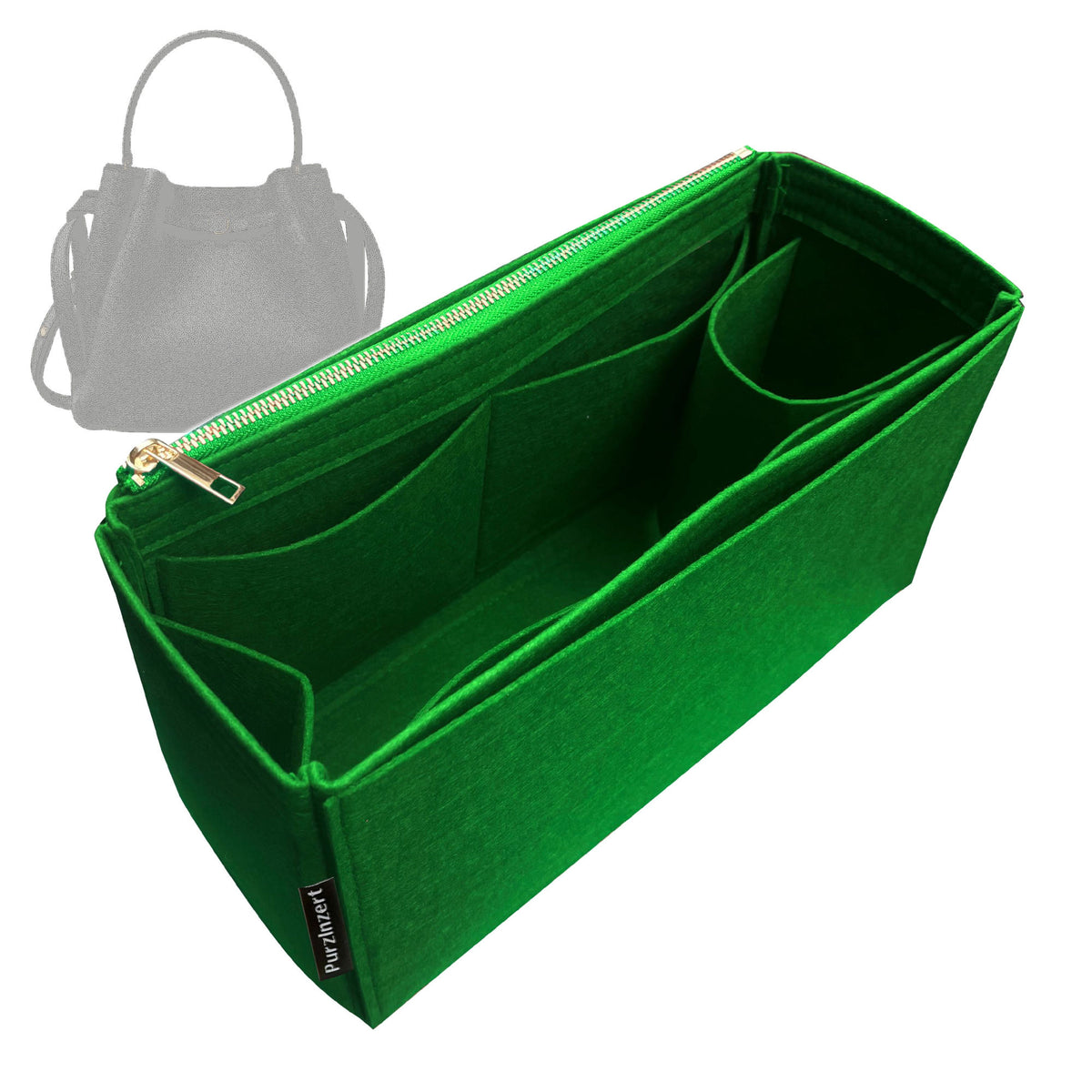 Bag Insert for (Tory Burch, Large Romy Bucket) Organizer Tote Purse Organiser Liner Shaper [Premium Felt Material]
