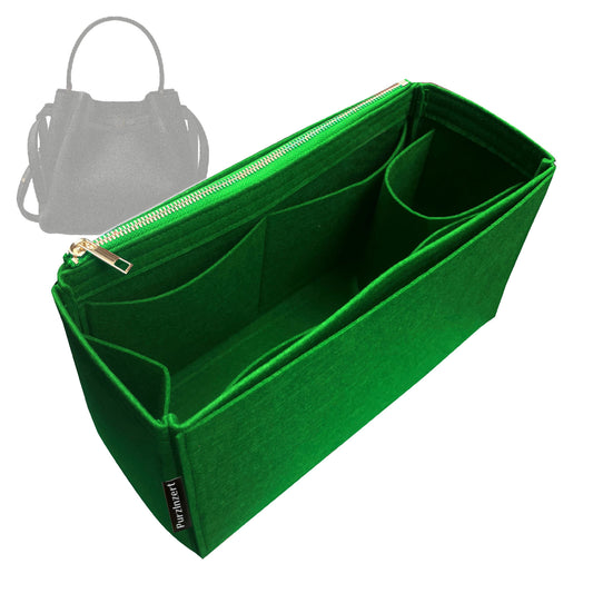 Bag Insert for (Tory Burch, Large Romy Bucket) Organizer Tote Purse Organiser Liner Shaper [Premium Felt Material]