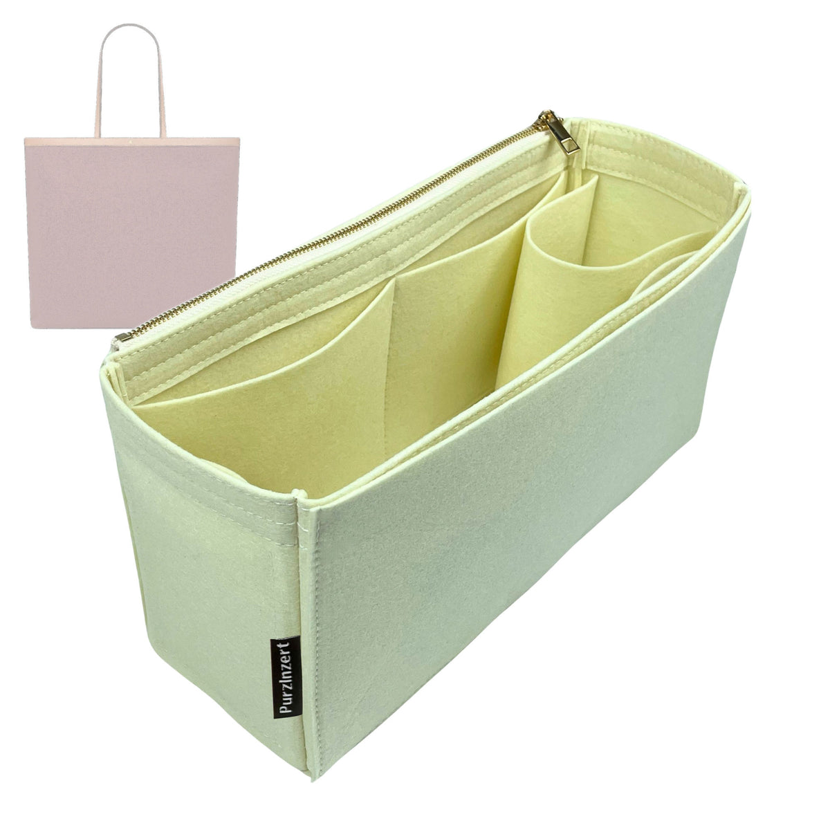 Bag Insert for (Celine, Large FLAT SHOPPER IN Triomphe Canvas) Organizer Tote Purse Organiser Liner Shaper [Premium Felt Material]