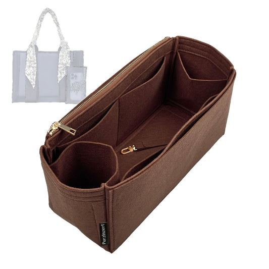 Bag Insert for (Case Mate, Jelly Tote Bag) Organizer Tote Purse Organiser Liner Shaper [Premium Felt Material]