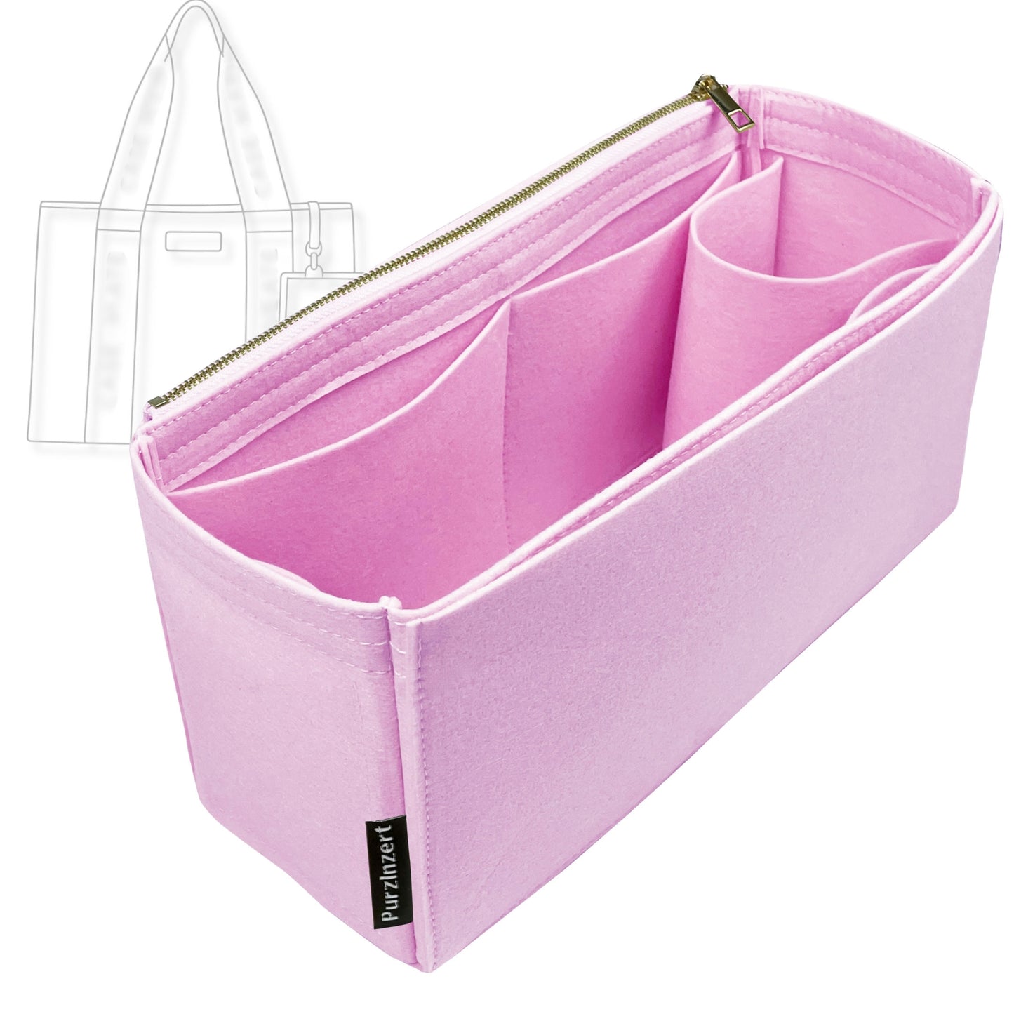 Bag Insert for (Case Mate, Jelly Tote Bag) Organizer Tote Purse Organiser Liner Shaper [Premium Felt Material]