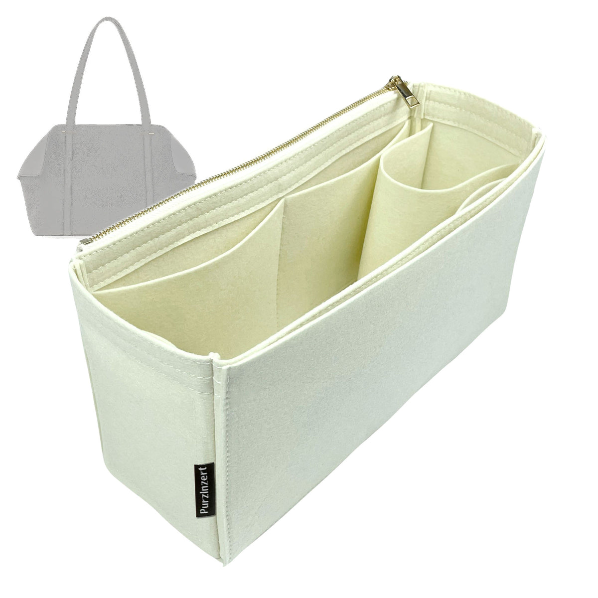 Bag Insert for (Ferragamo, Folded tote bag Medium) Organizer Tote Purse Organiser Liner Shaper [Premium Felt Material]