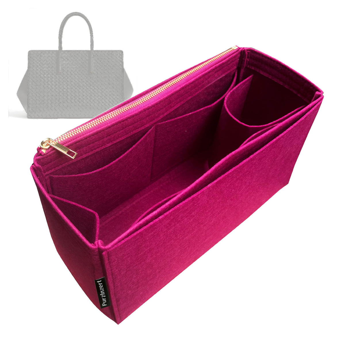 Bag Insert for (Bottega Veneta, Barbara Tote) Organizer Tote Purse Organiser Liner Shaper [Premium Felt Material]