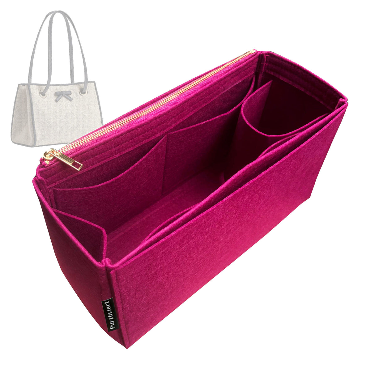 Bag Insert for (Dior, Small Promenade Shopping Bag) Organizer Tote Purse Organiser Liner Shaper [Premium Felt Material]