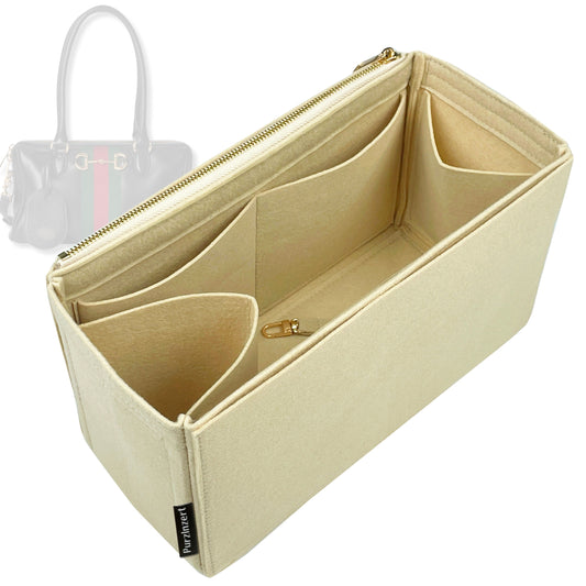 Bag Insert for (Gucci, Borsetto large boston bag) Organizer Tote Purse Organiser Liner Shaper [Premium Felt Material]