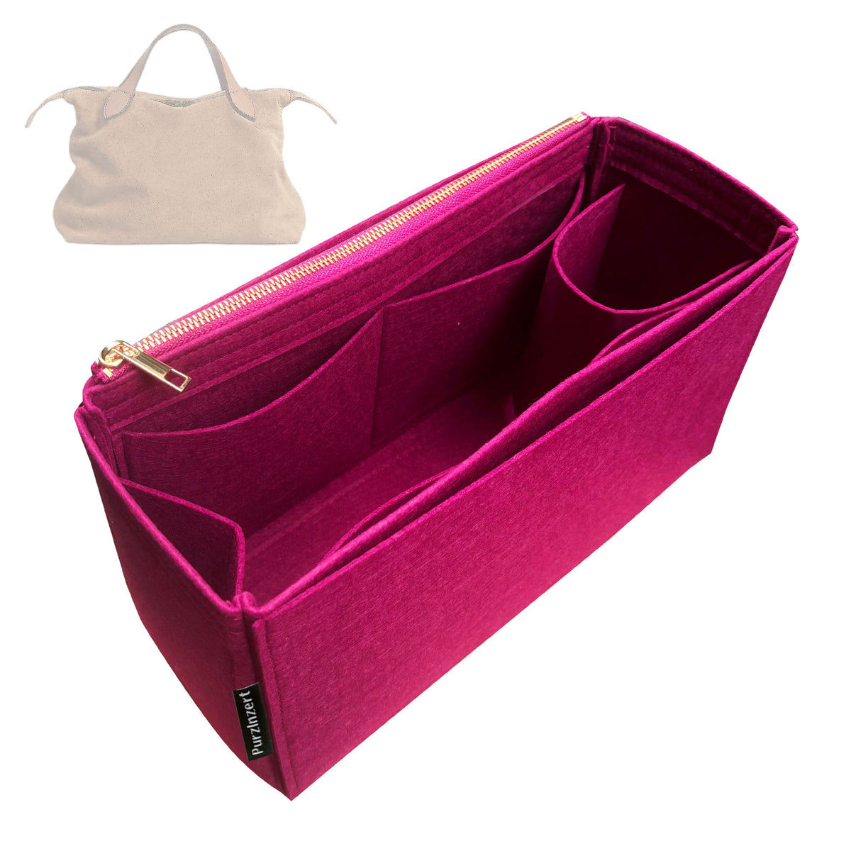 Bag Insert for (Parker Thatch, Charlie Bag) Organizer Tote Purse Organiser Liner Shaper [Premium Felt Material]