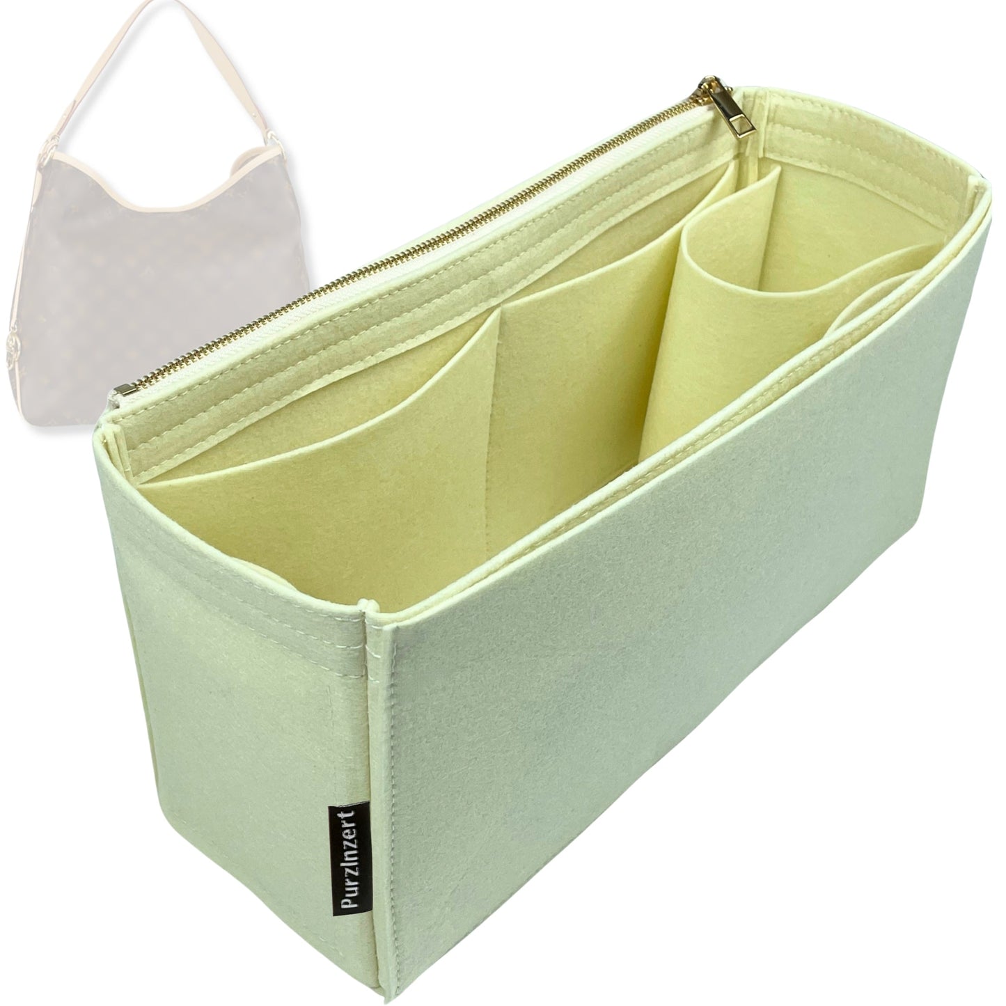 Bag Insert for (LV, Delightful PM (Small)) Organizer Tote Purse Organiser Liner Shaper [Premium Felt Material]