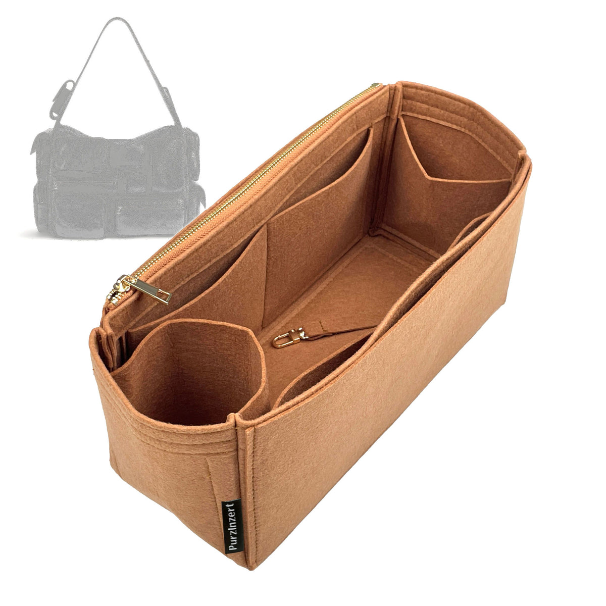 Bag Insert for (Balenciaga, Superbusy Sling Bag Large in Black) Organizer Tote Purse Organiser Liner Shaper [Premium Felt Material]