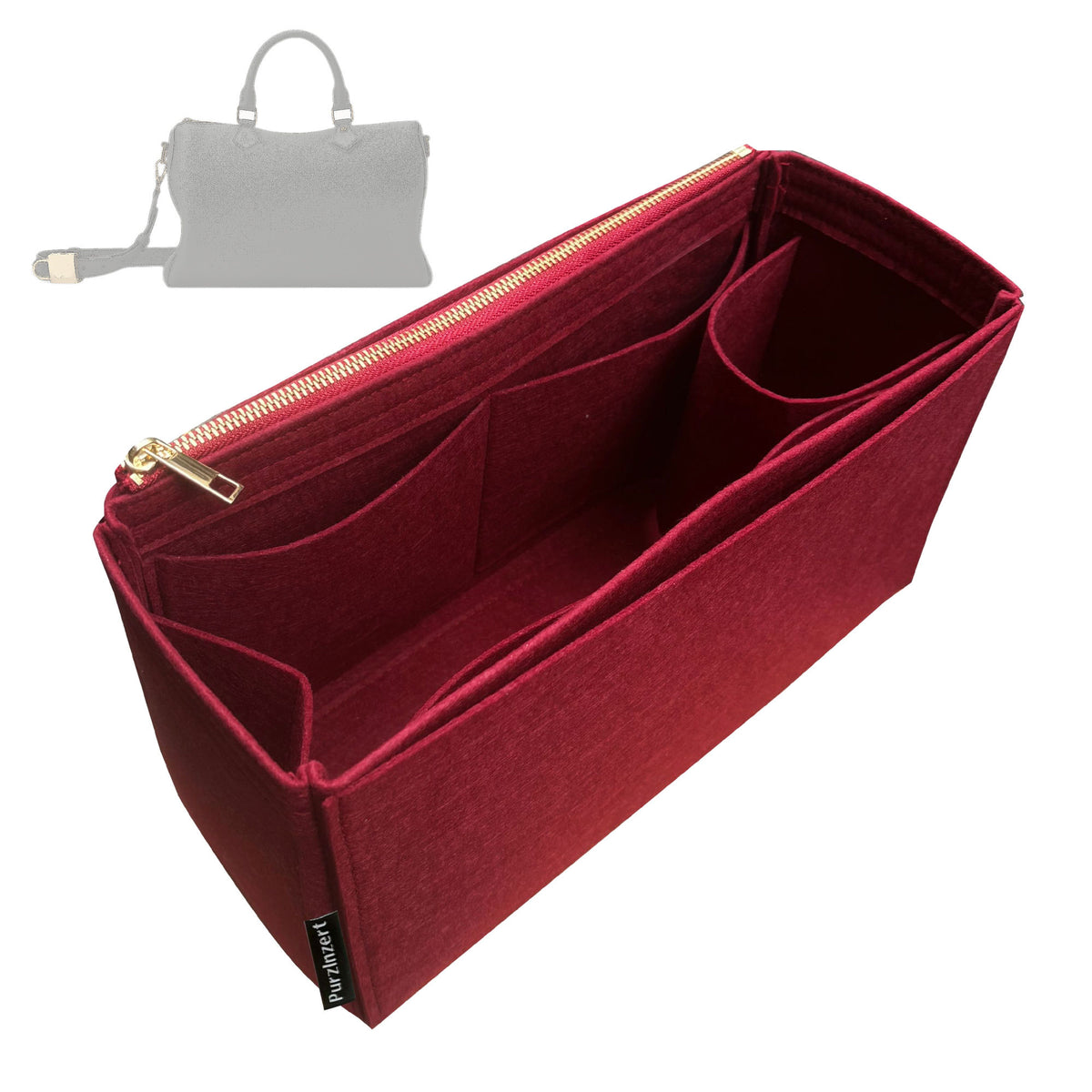 Bag Insert for (LV, Low Key Speedy Soft 30) Organizer Tote Purse Organiser Liner Shaper [Premium Felt Material]
