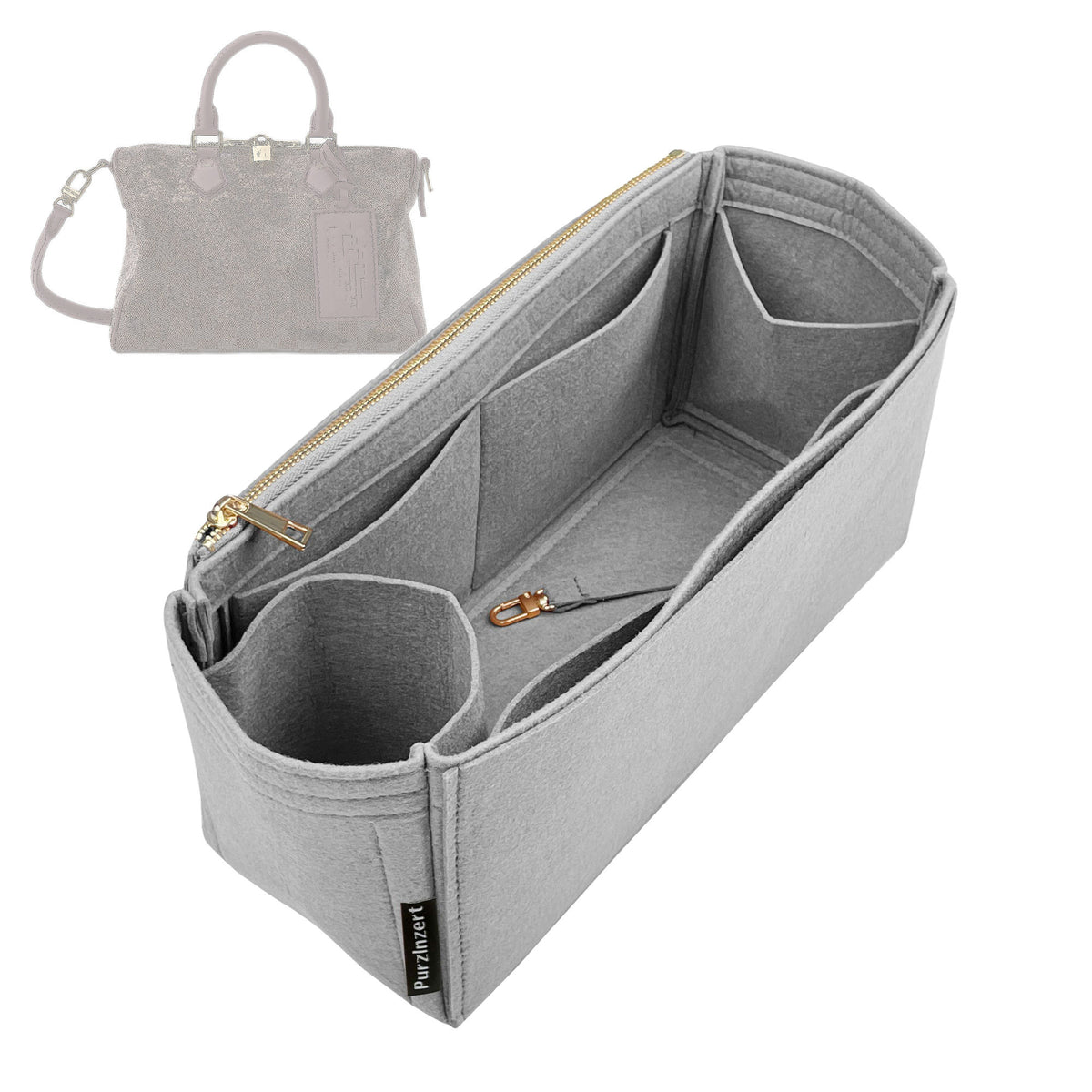 Bag Insert for (LV, Speedy Soft 25) Organizer Tote Purse Organiser Liner Shaper [Premium Felt Material]