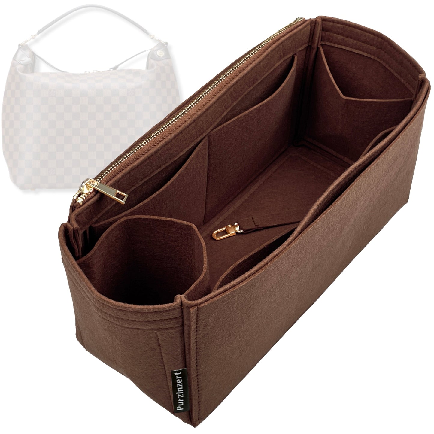 Bag Insert for (LV, Duomo Hobo) Organizer Tote Purse Organiser Liner Shaper [Premium Felt Material]