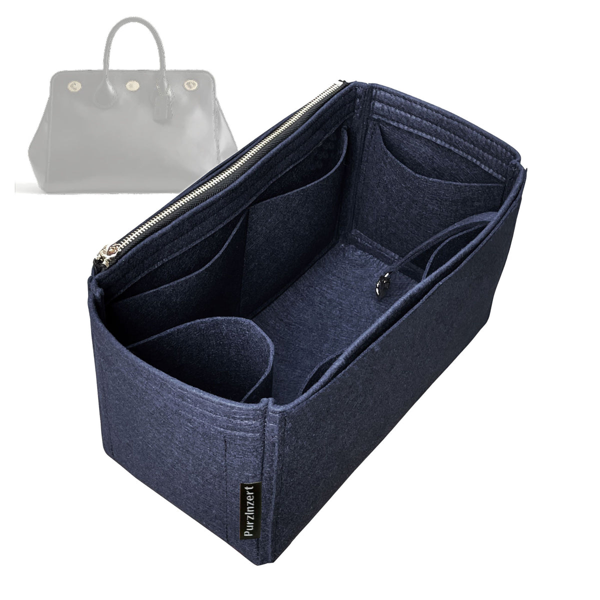 Bag Insert for (Coach, Buy Now Turnlock Tote Bag 40) Organizer Tote Purse Organiser Liner Shaper [Premium Felt Material]