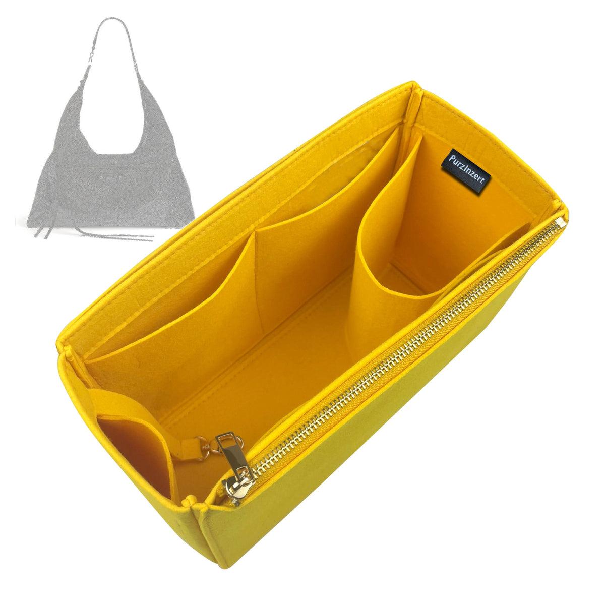 Bag Insert for (Balenciaga, Le City Hobo Large) Organizer Tote Purse Organiser Liner Shaper [Premium Felt Material]