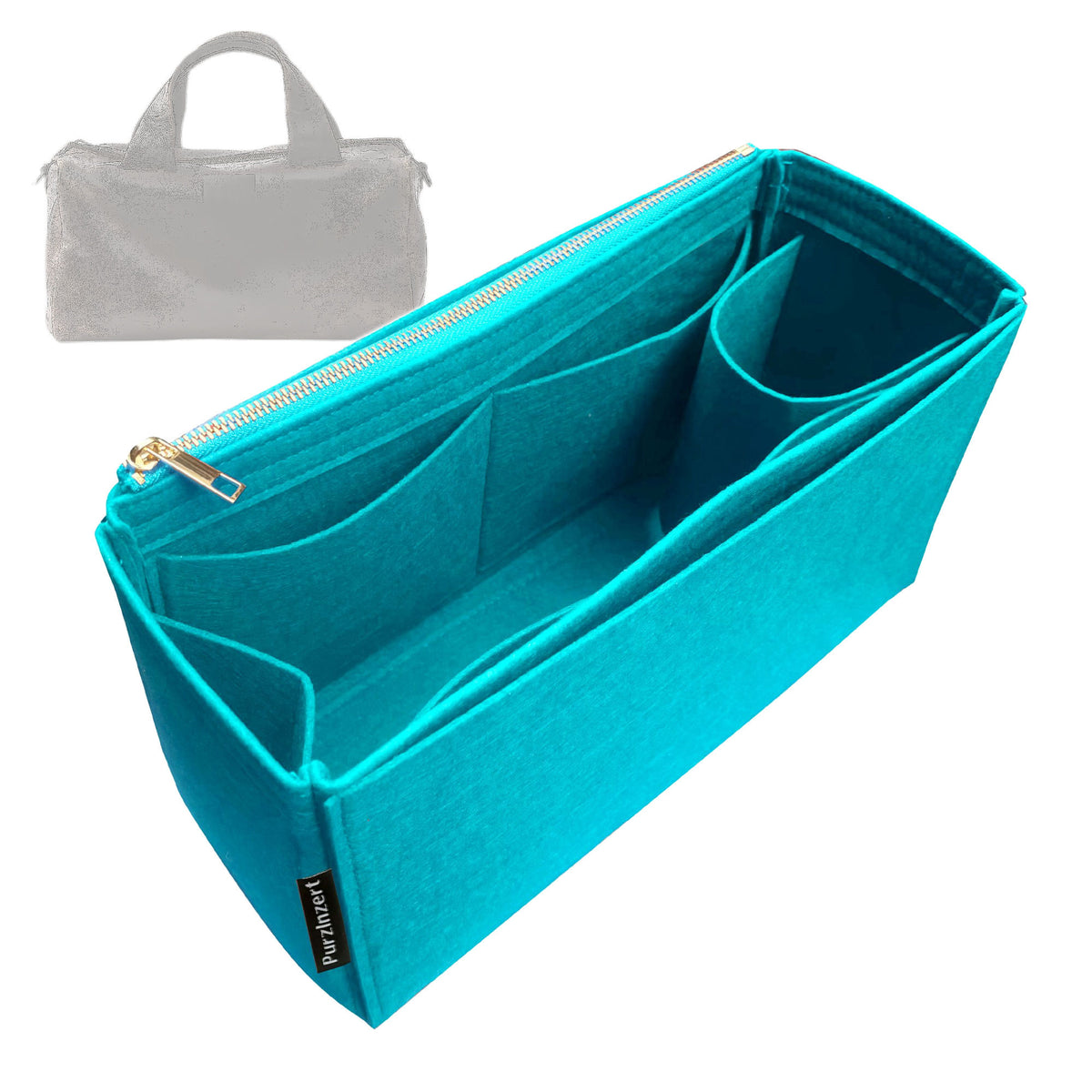 Bag Insert for (Prada, Small Nappa Leather Duffle Bag) Organizer Tote Purse Organiser Liner Shaper [Premium Felt Material]