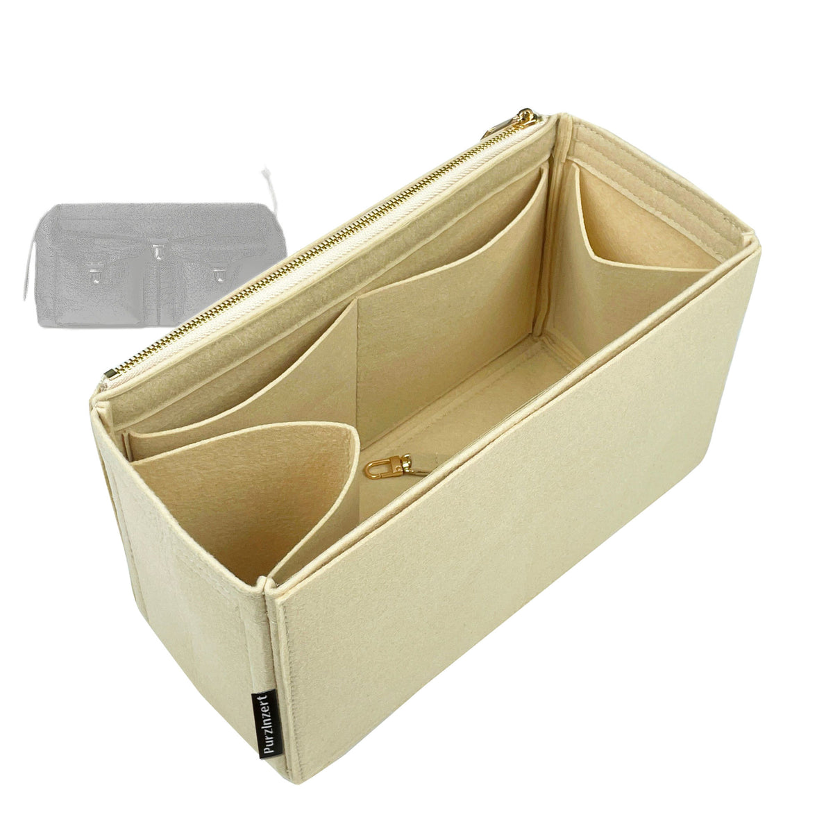 Bag Insert for (Lemaire, Soft Gear) Organizer Tote Purse Organiser Liner Shaper [Premium Felt Material]