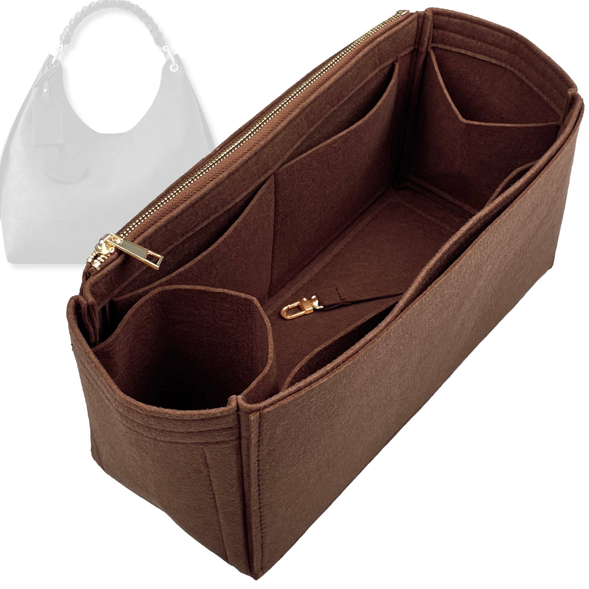 Bag Insert for (LV, Carmel) Organizer Tote Purse Organiser Liner Shaper [Premium Felt Material]